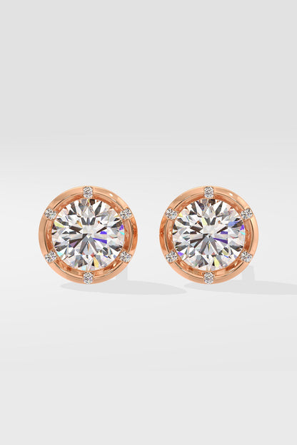 2 ct Spaced Solitaire Studs