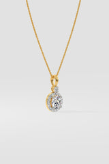 0.75 ct Solitaire Halo Pendant