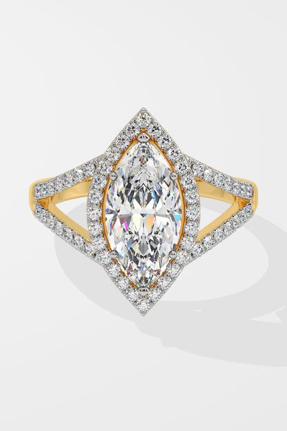 2 ct Marquise Halo Ring