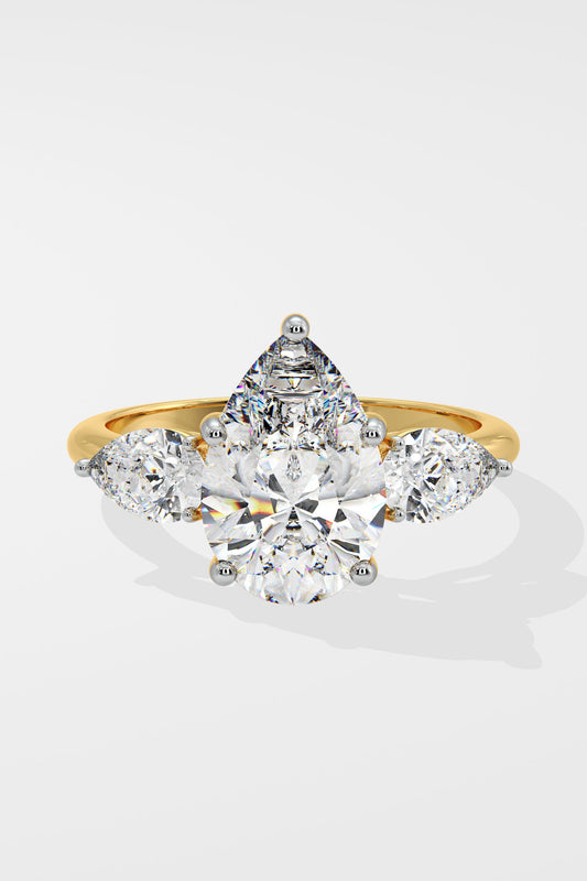 2 ct Pear Three Stone Ring