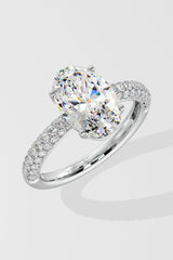 2 ct Oval Dome Pave Ring