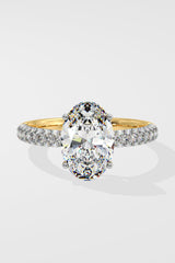 2 ct Oval Dome Pave Ring