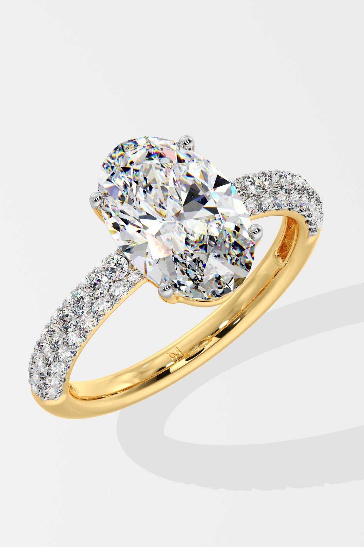 2 ct Oval Dome Pave Ring