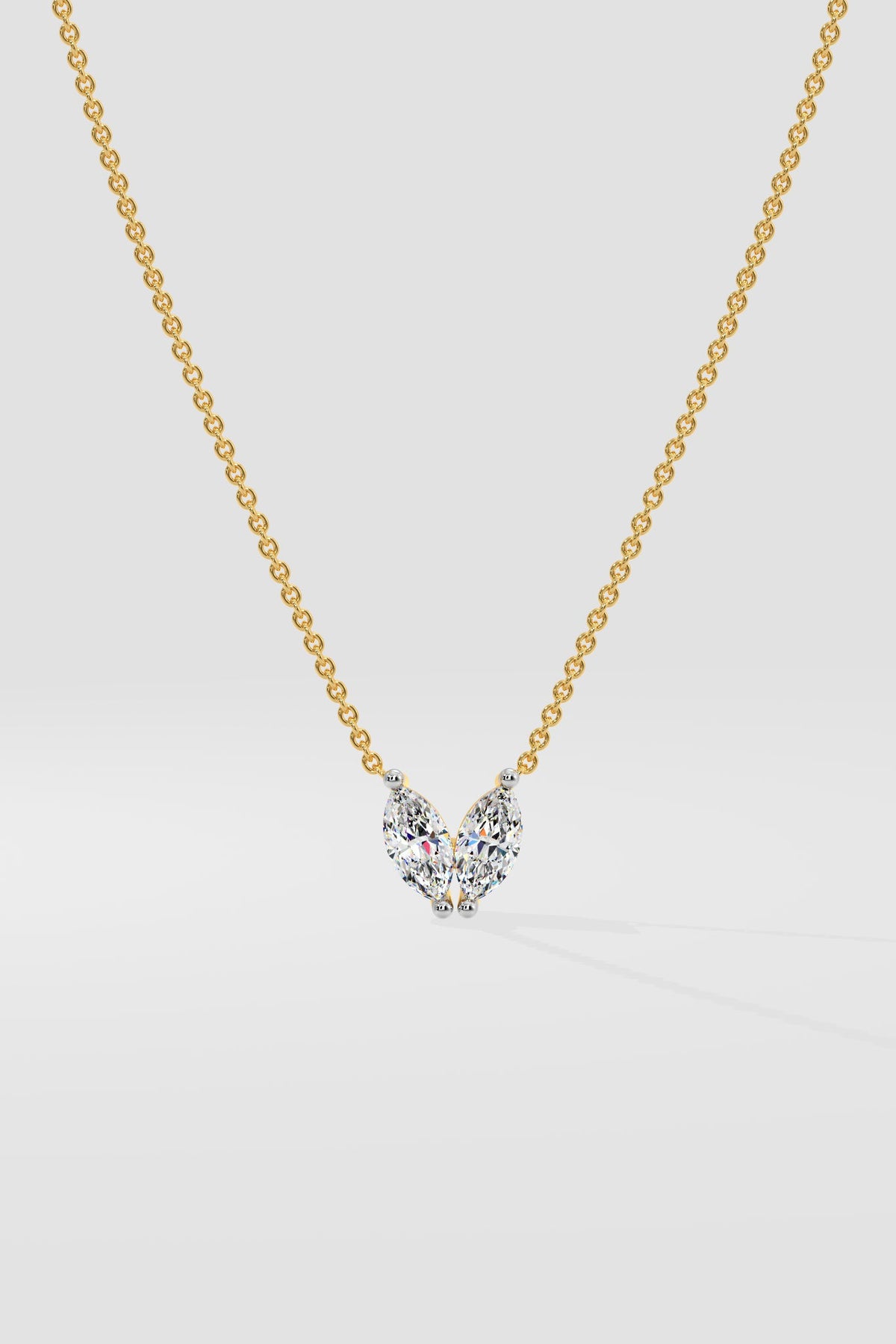 Marquise Heart Duo Necklace