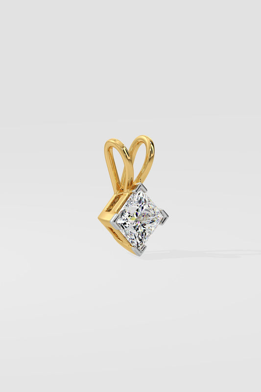 1 ct Princess Angular Pendant