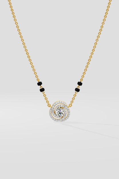 Swirl Solitaire Mangalsutra