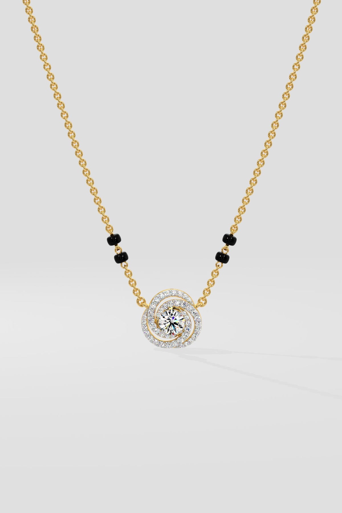 Swirl Solitaire Mangalsutra