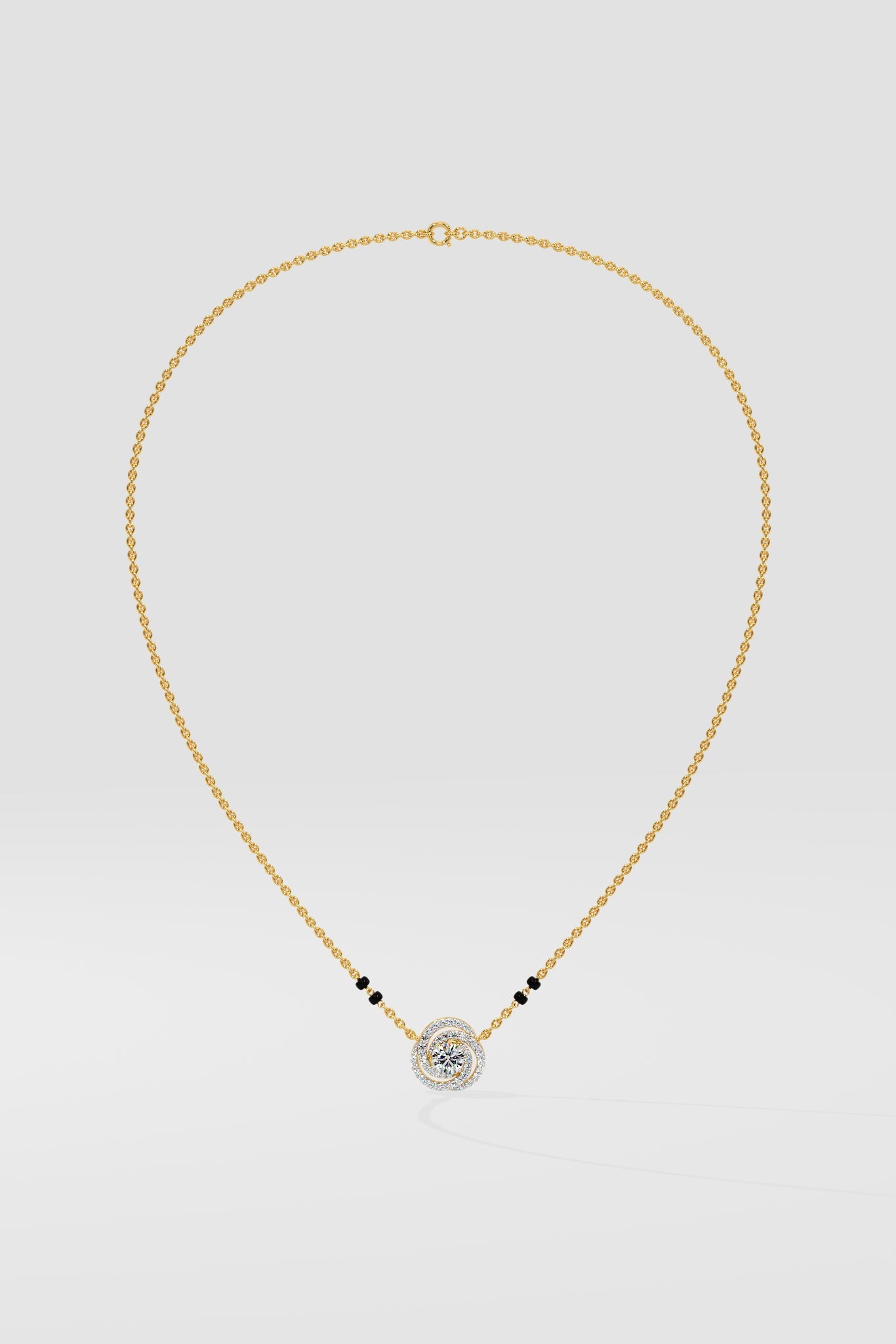 Swirl Solitaire Mangalsutra