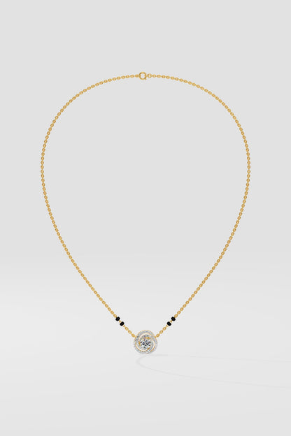 Swirl Solitaire Mangalsutra