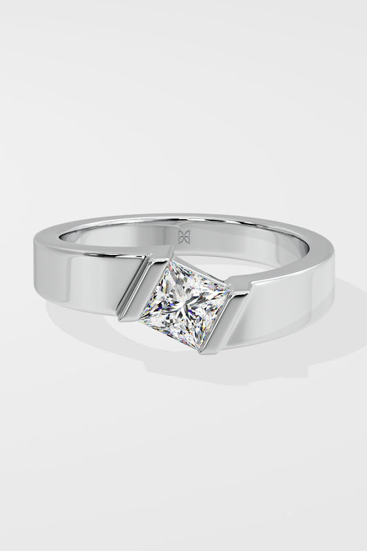 Angular Princess Cut Ring