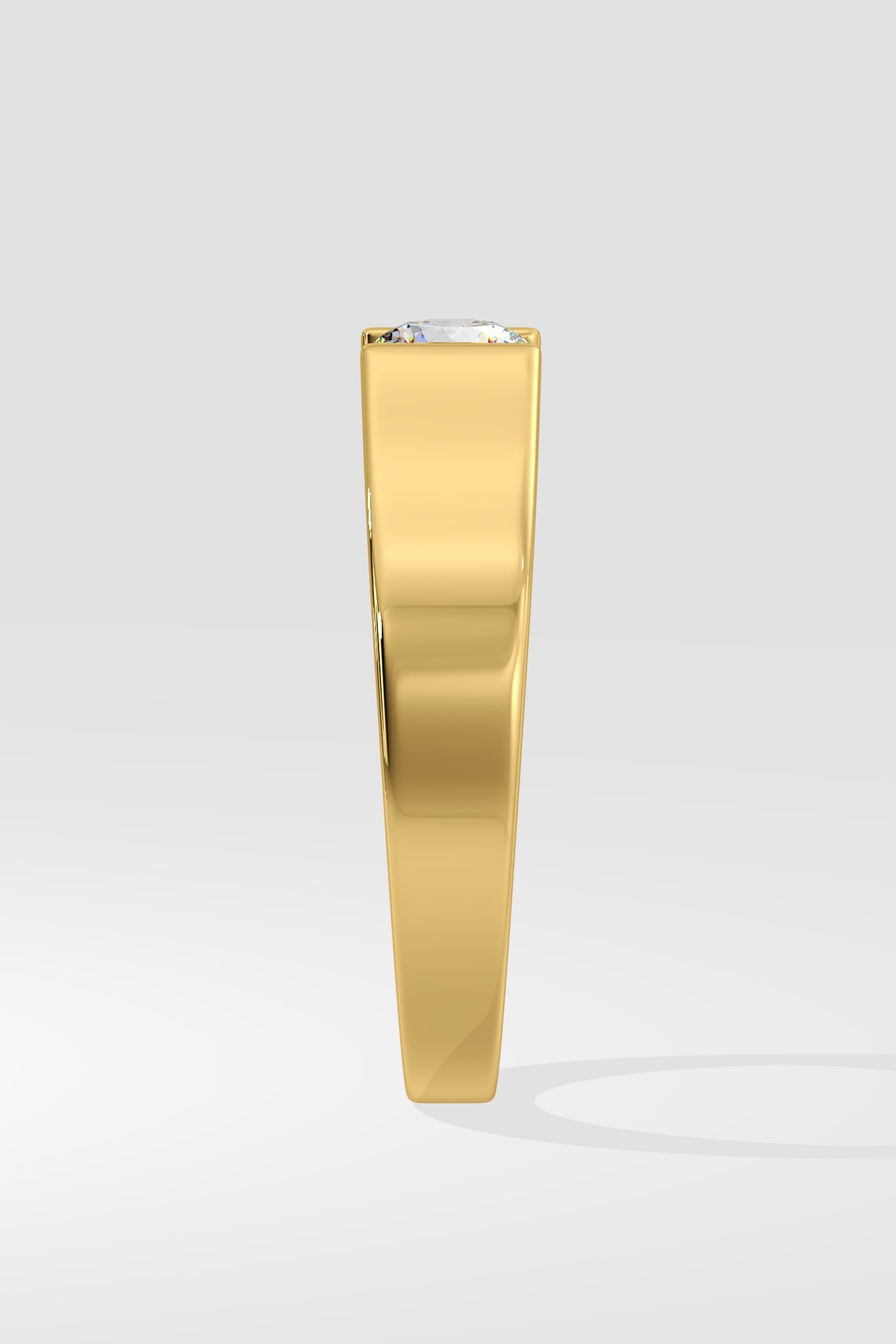 Bar Set Solitaire Ring