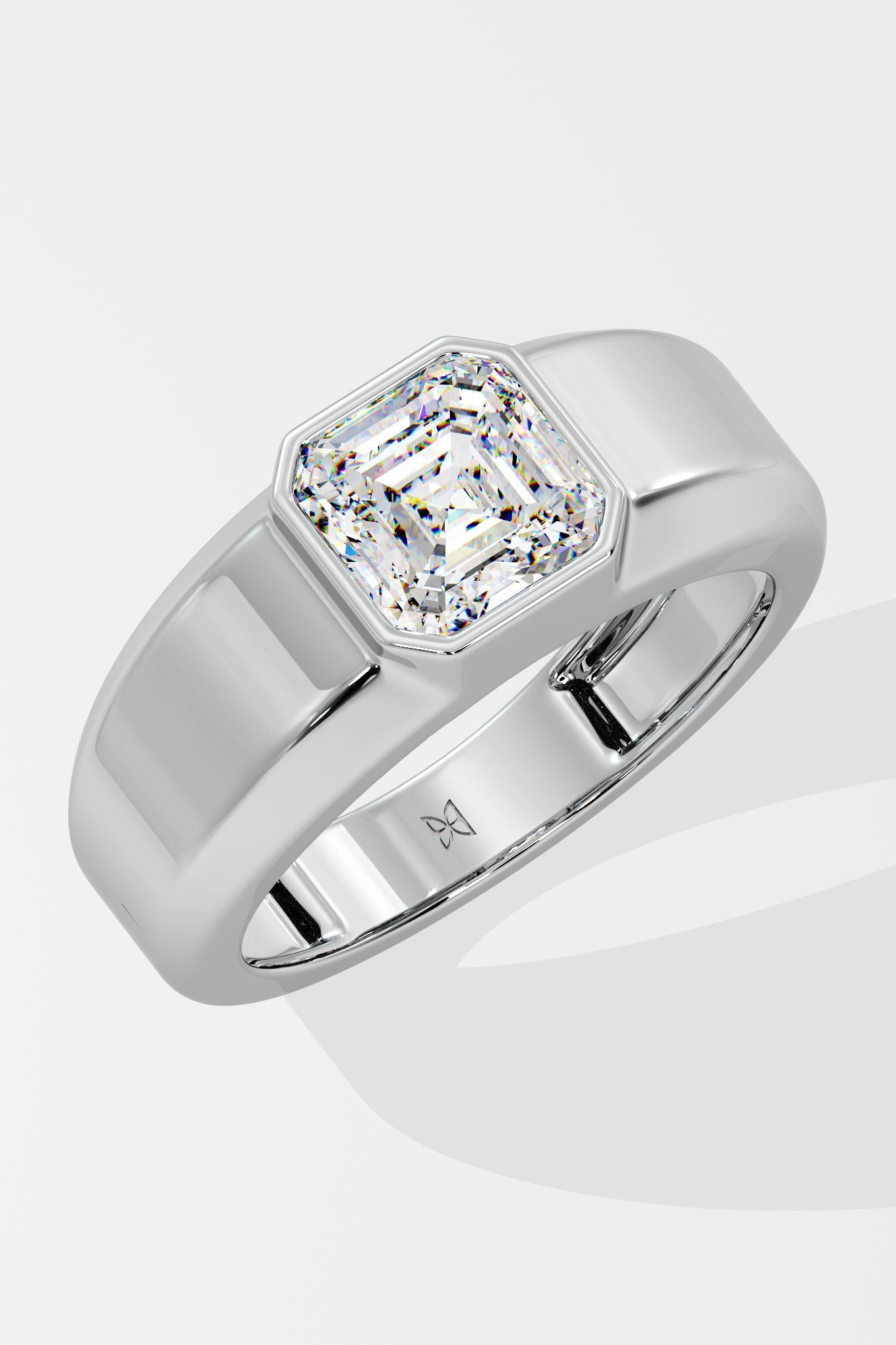 Asscher Solitaire Ring