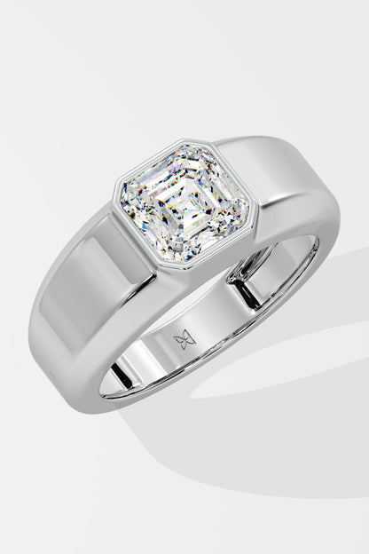 Asscher Solitaire Ring