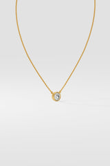 1 ct Bezel Solitaire Necklace