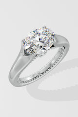 1.5 ct East-West Oval Solitaire Ring