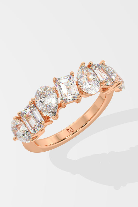 Pear & Emra Half Eternity Band