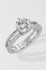 1 ct Twin Row Solitaire Ring