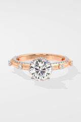 1.25 ct Invisible Halo Side Studded Solitaire Ring