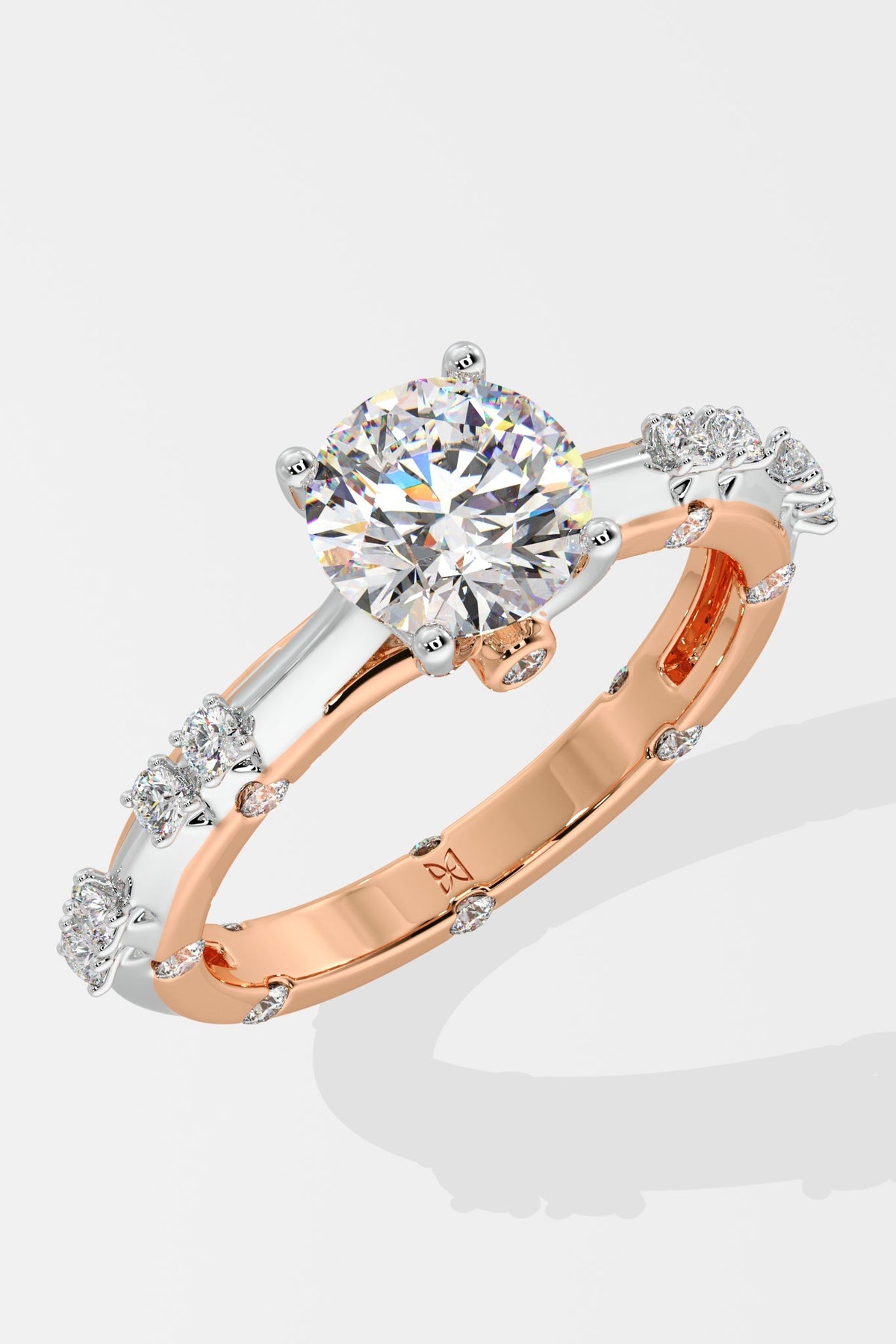 1.25 ct Crossover Diamonds Solitaire Ring