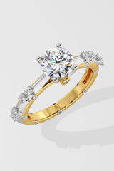 1.25 ct Crossover Diamonds Solitaire Ring