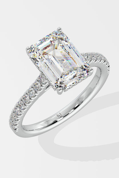 4 ct Invisible Halo Solitaire Ring