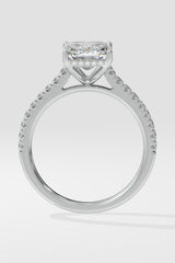 4 ct Invisible Halo Solitaire Ring