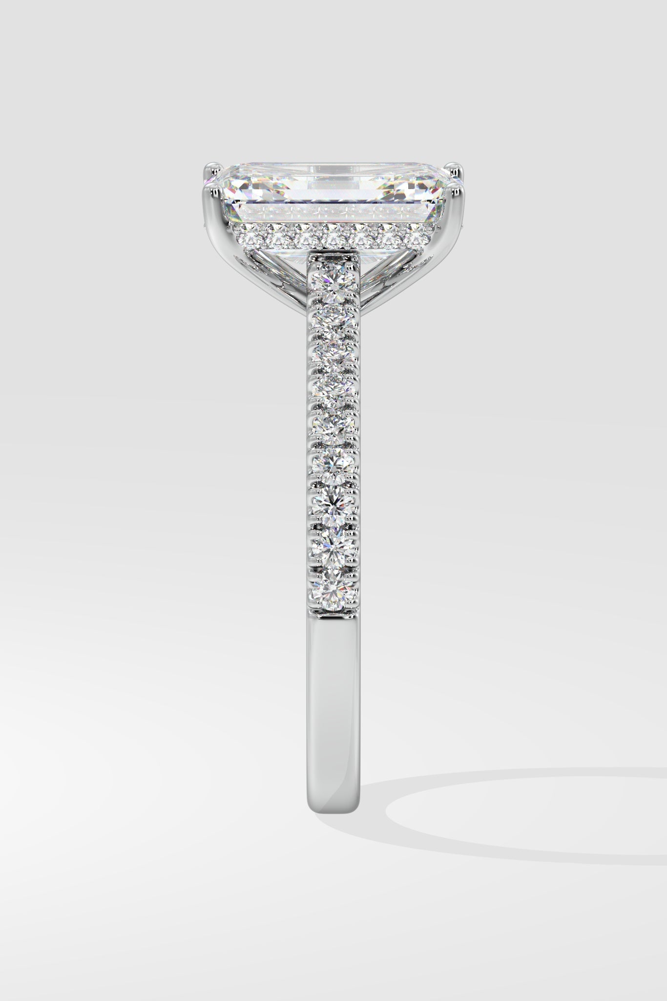 4 ct Invisible Halo Solitaire Ring