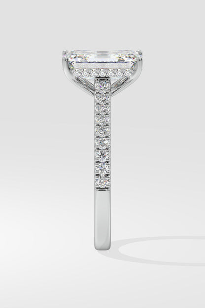 4 ct Invisible Halo Solitaire Ring
