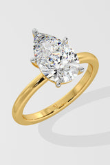 2 ct Hidden Halo Pear Ring