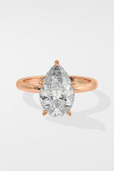 2 ct Hidden Halo Pear Ring