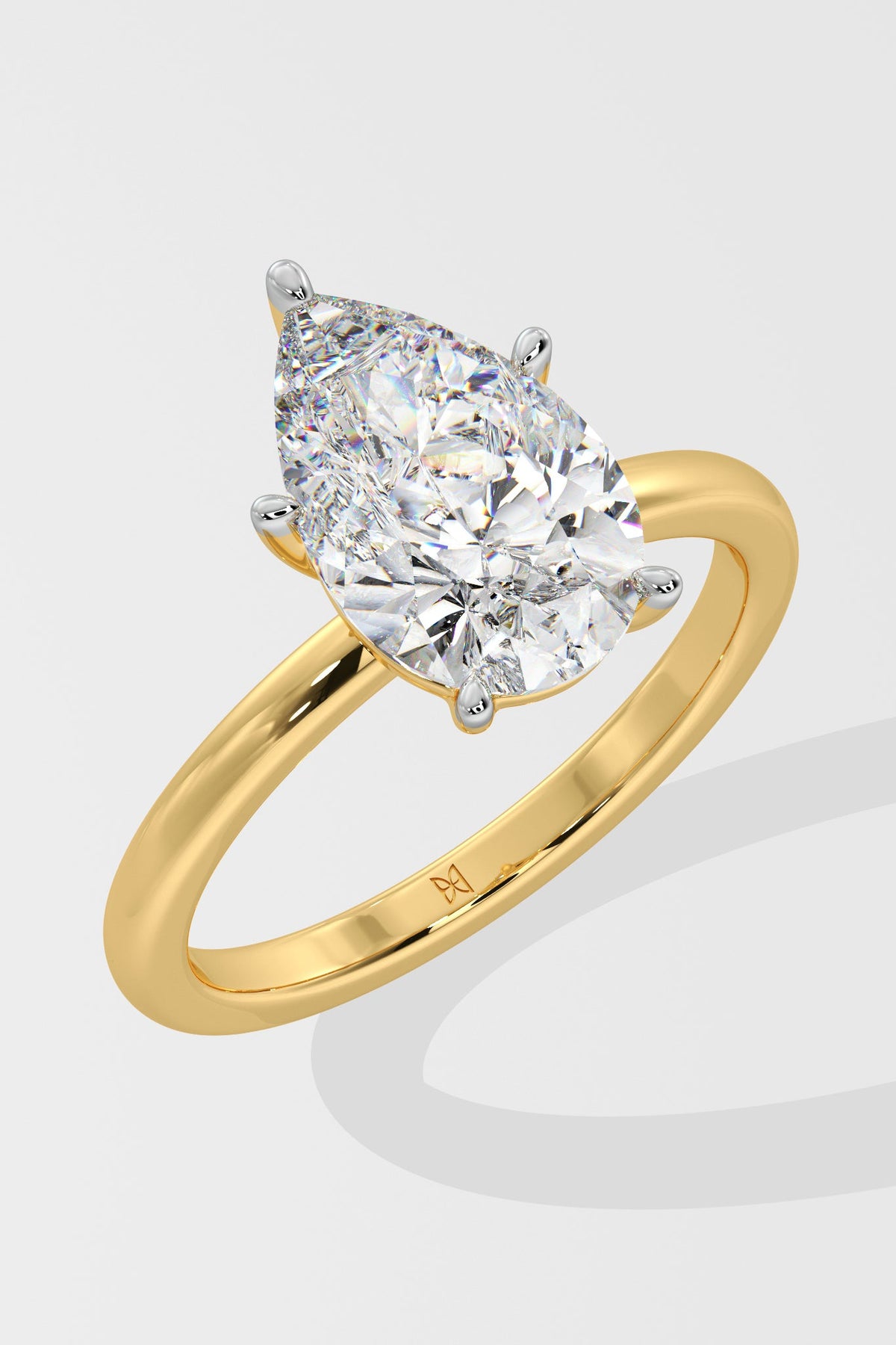 2 ct Pear Solitaire Ring