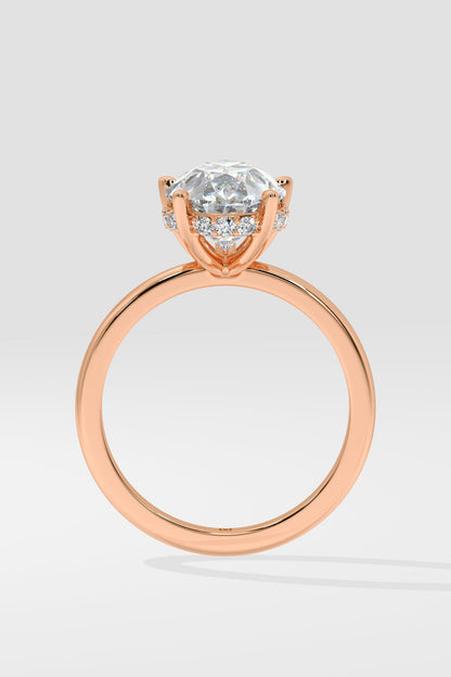 2 ct Hidden Halo Pear Ring