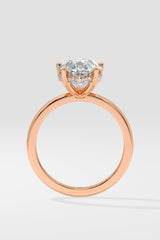 2 ct Hidden Halo Pear Ring