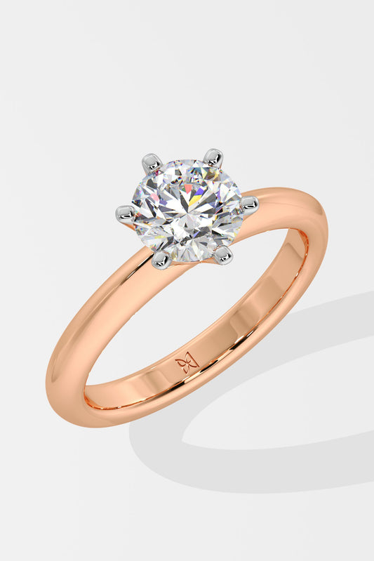 1 ct Six Prong Solitaire Ring