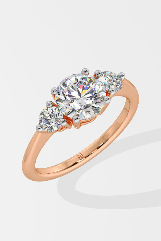 3 Stone Anniversary Solitaire Ring