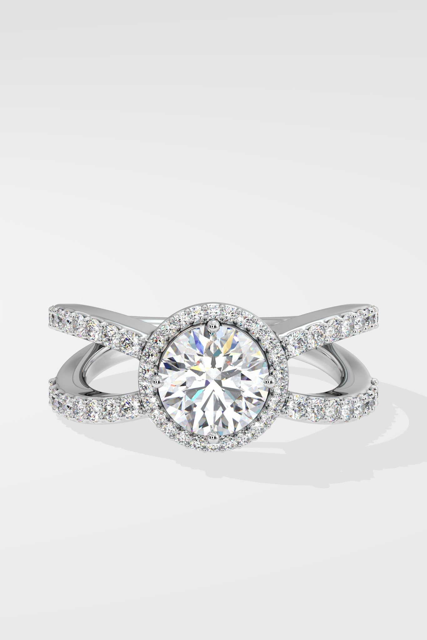 1 ct Crossover Solitaire Ring