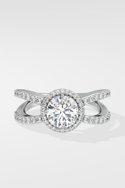 1 ct Crossover Solitaire Ring