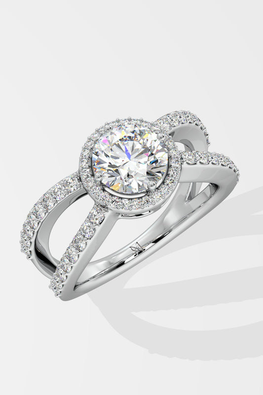 1 ct Crossover Solitaire Ring