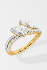 1 ct Two Pear Ring