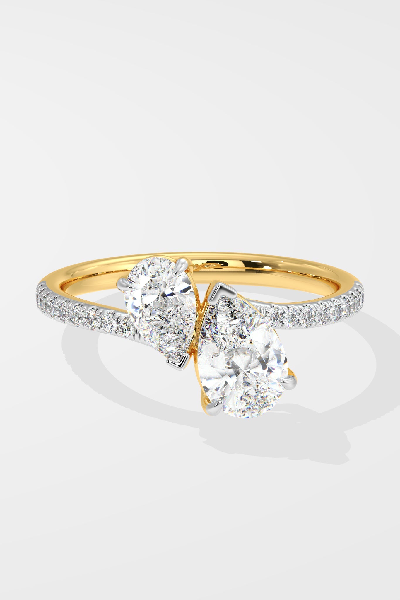 Alternate Pear Solitaire Ring