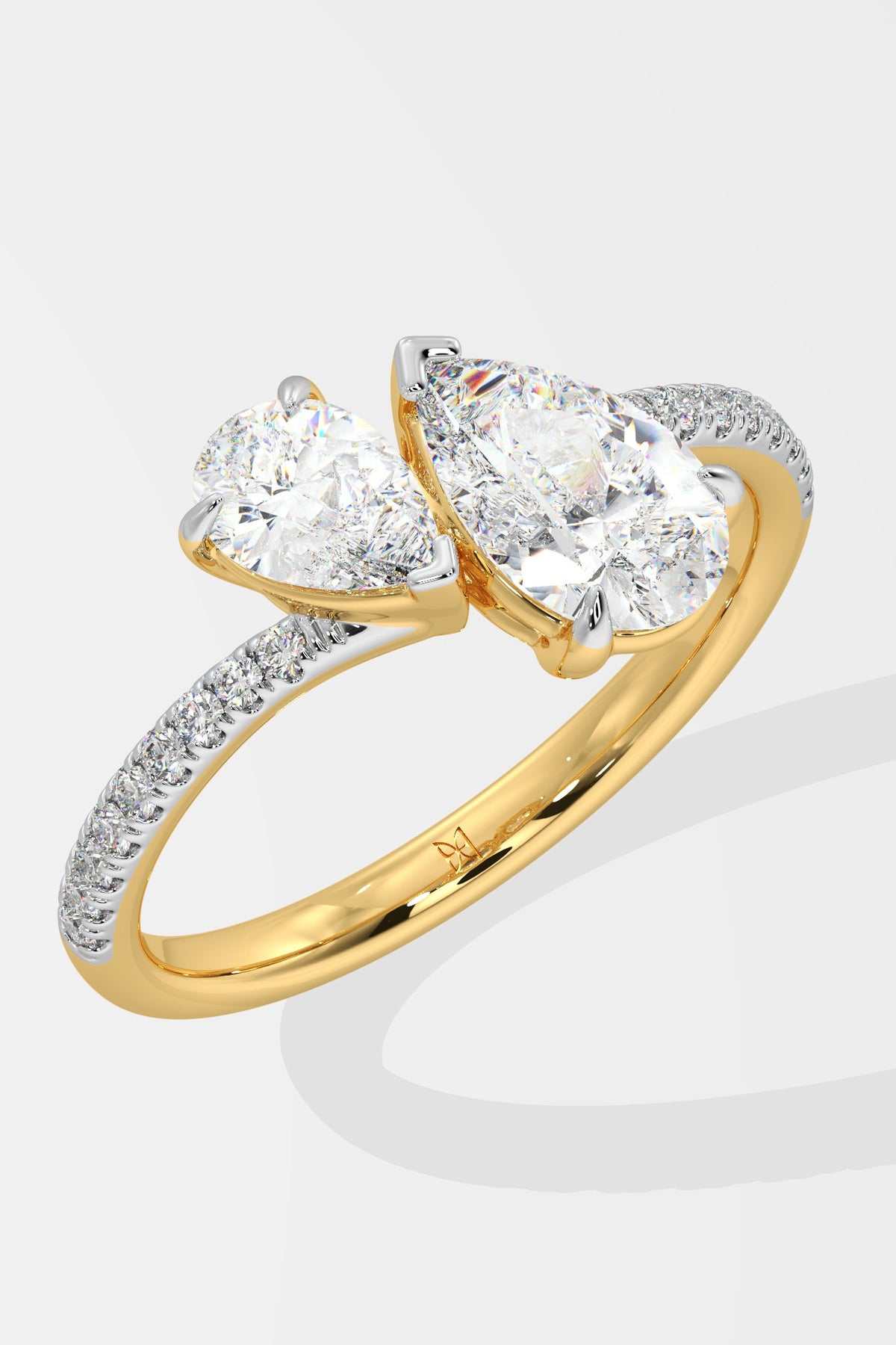 Alternate Pear Solitaire Ring