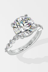 3 ct Round Askew Solitaire Ring