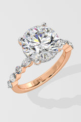 3 ct Round Askew Solitaire Ring