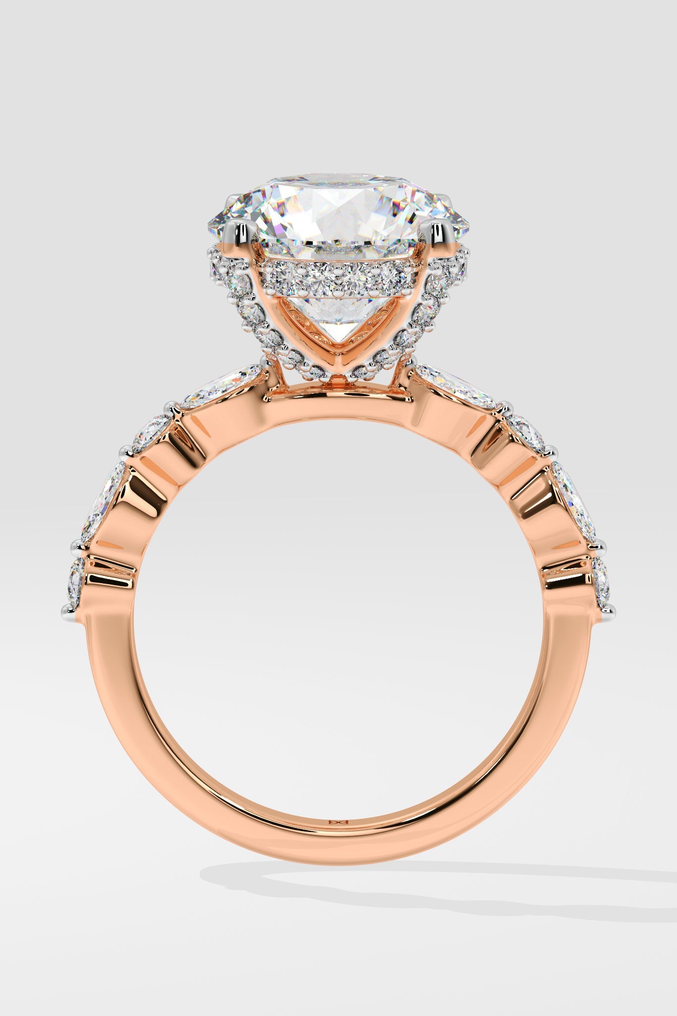 3 ct Round Askew Solitaire Ring