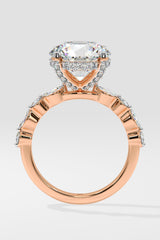 3 ct Round Askew Solitaire Ring