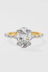 2.5 ct Oval Askew Solitaire Ring