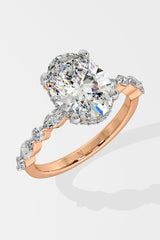 2.5 ct Oval Askew Solitaire Ring