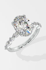 2.5 ct Oval Askew Solitaire Ring