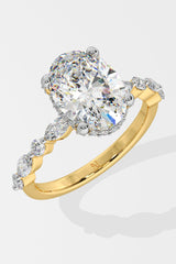 2.5 ct Oval Askew Solitaire Ring