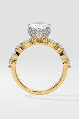 2.5 ct Oval Askew Solitaire Ring